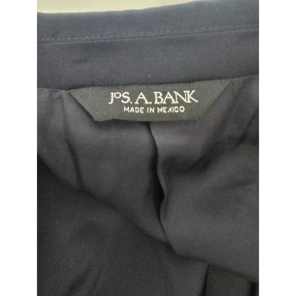 Jos A Bank Signature Blazer Jacket Mens 43 L Blue Sport Coat 2 Buttons Business‎